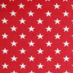 Red 20mm star fabric
